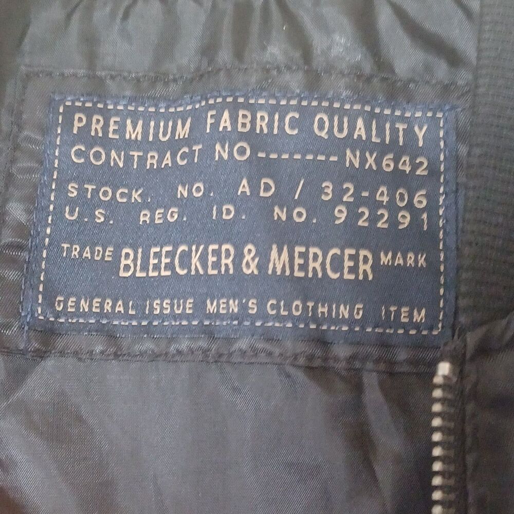 Bleecker & Mercer Sz Large Men Bomber‎ Jacket w/Patches Pilot Military Aviation - Picture 11 of 14